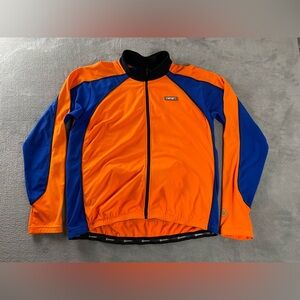 Vintage Canari Long Sleeve Full Zip Cycling Jersey Bicycle Shirt Large Fleece